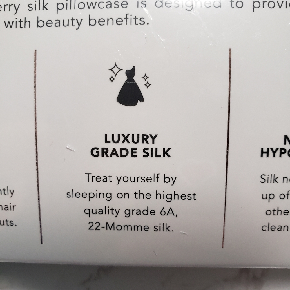 Night 100% Mulberry Silk pillowcase for frizz-free hair Breathable silk.LAST ONE - Picture 5 of 7